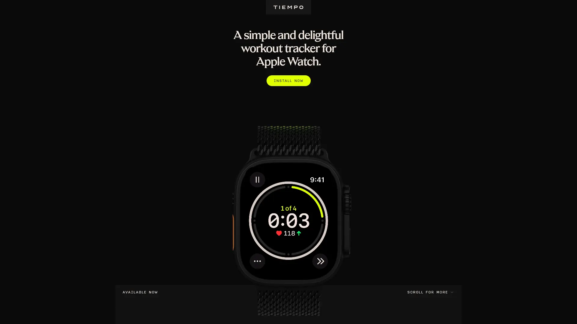 Screenshot of Tiempo