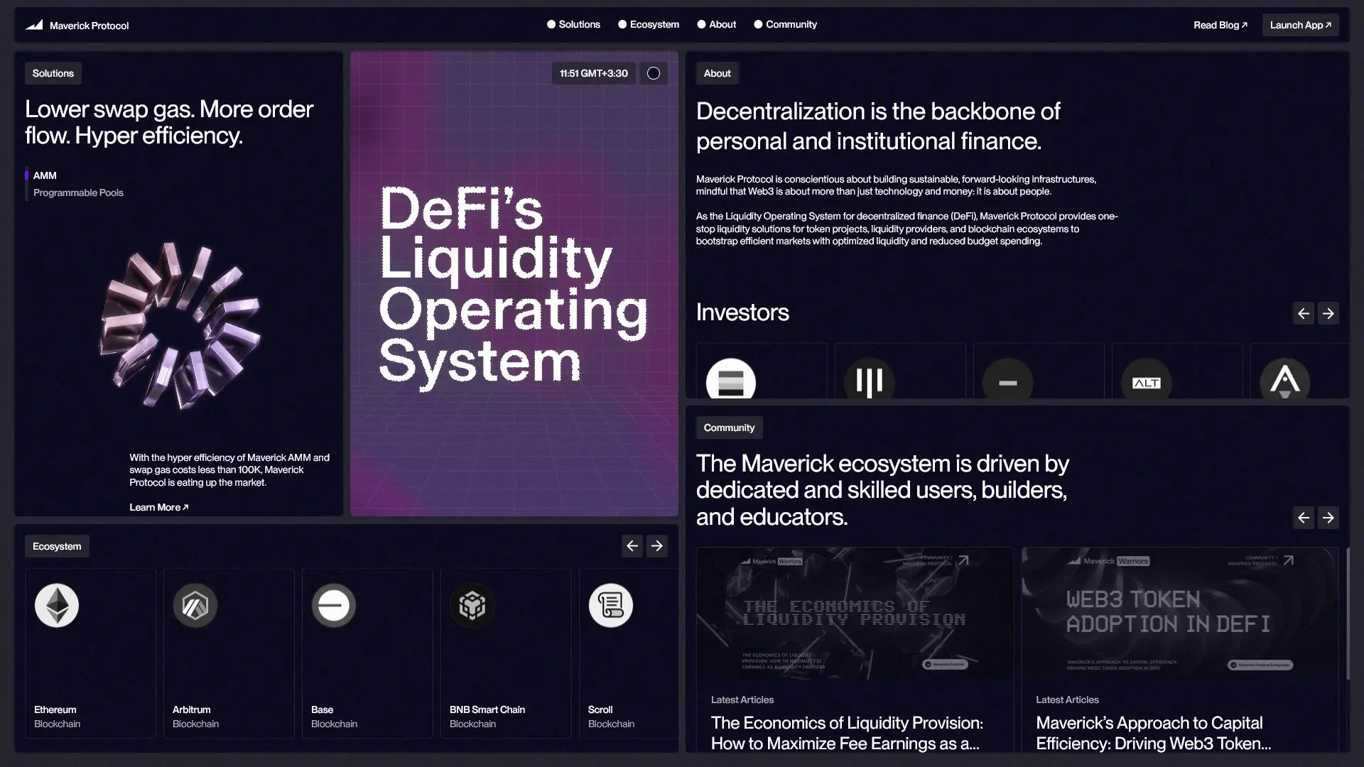 Screenshot of Maverick Protocol